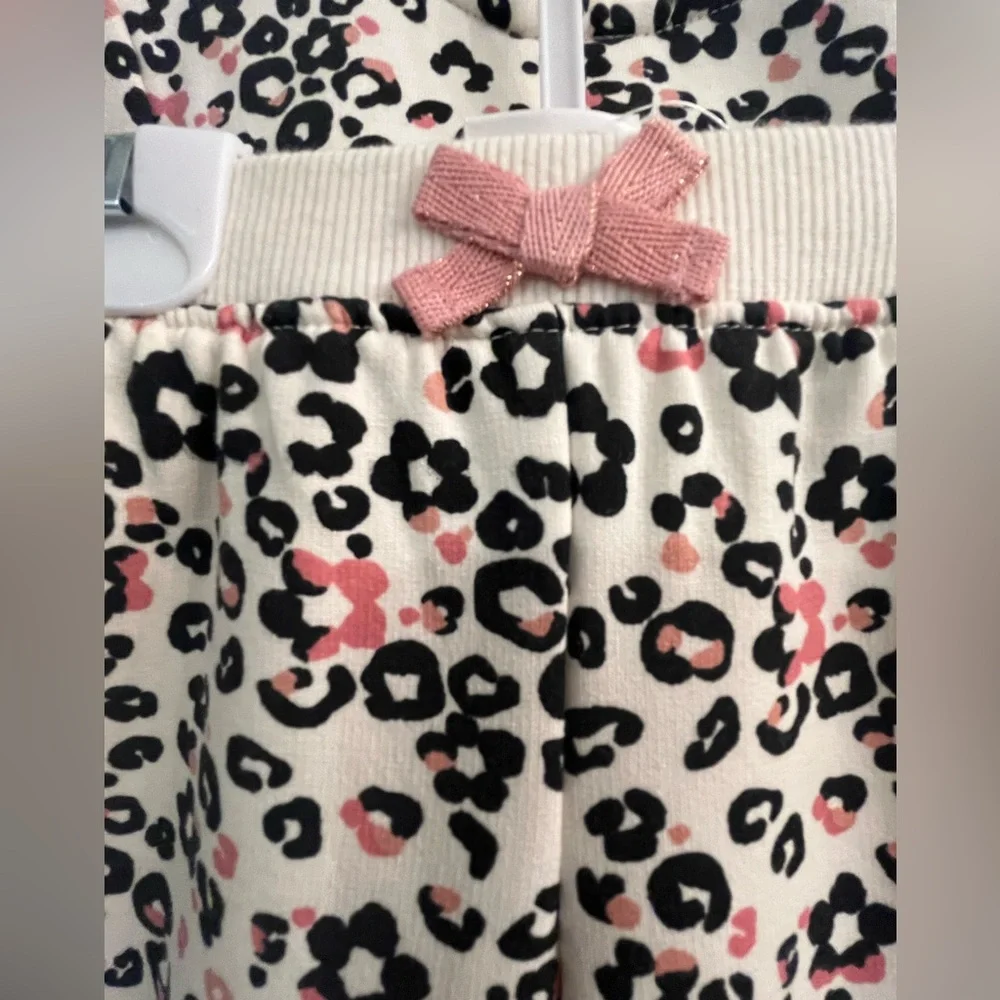 NWT Rachel Zoe Cream and Black Leopard Baby 3 Piece Set Size 3-6 months